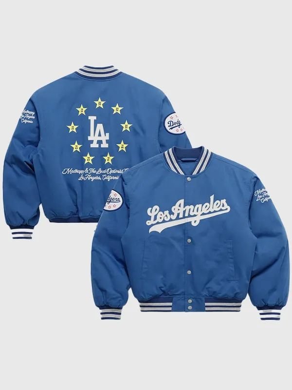 Dodgers Madhappy Royal World Series Varsity Jacket Dodgers Madhappy Royal World Series Varsity Jacket