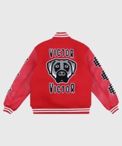 EE Victor Victor Varsity Jacket Eric Emanuel Victor Victor Red Varsity Jacket 2026