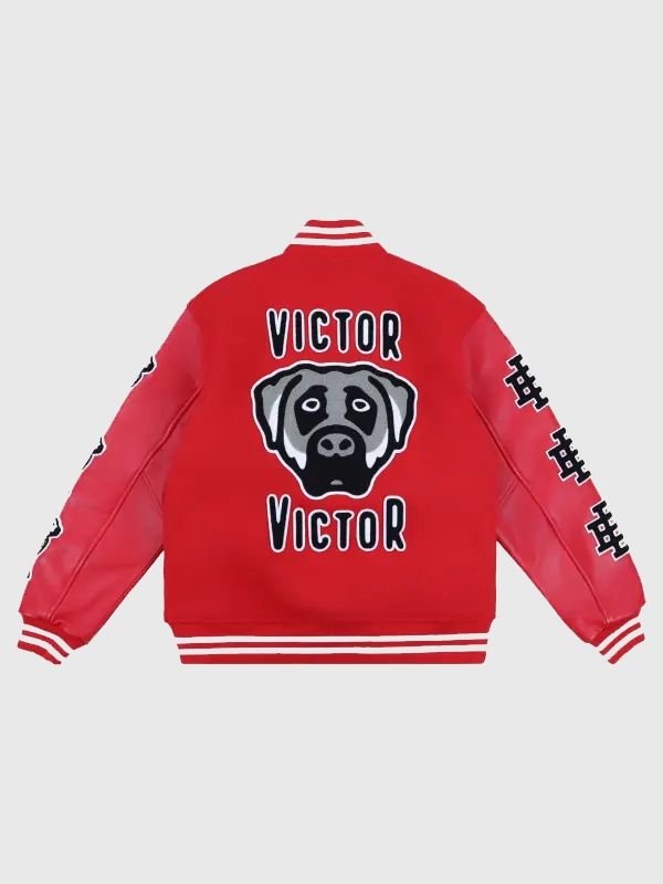 EE Victor Victor Varsity Jacket Eric Emanuel Victor Victor Red Varsity Jacket 2026