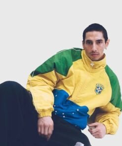 Intra Brazil Nations Jacket in Yellow Green