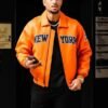 Pelle Pelle The City Of Knicks Leather Varsity Jacket Josh Hart Knicks Leather Varsity Jacket