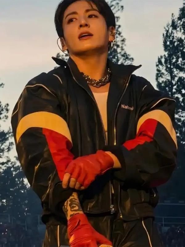 BTS World Tour Stanford Jungkook Nahmias Leather Jacket Jungkook BTS World Tour Stanford Nahmias Leather Jacket