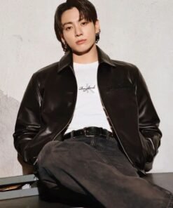 Jungkook Calvin Klein Leather Jacket