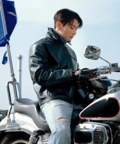 Jungkook Leather Racer Jacket