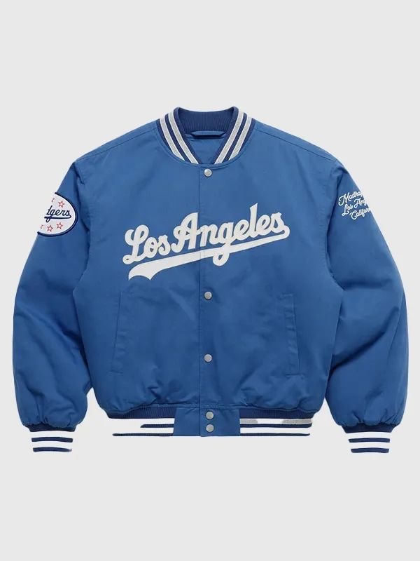 Dodgers Madhappy Royal World Series Varsity Jacket World Series Los Angeles Dodgers Madhappy Varsity Jacket