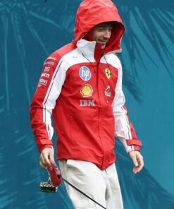 Charles Leclerc Miami F1 Grand Prix Red White Jacket