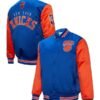Timothée Chalamet Knicks Parade Hoodie New York Knicks NBA Primetime Satin Jacket