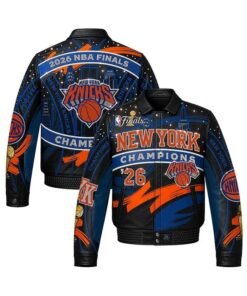 NY Knicks NBA Finals Champions Leather Jacket 2026