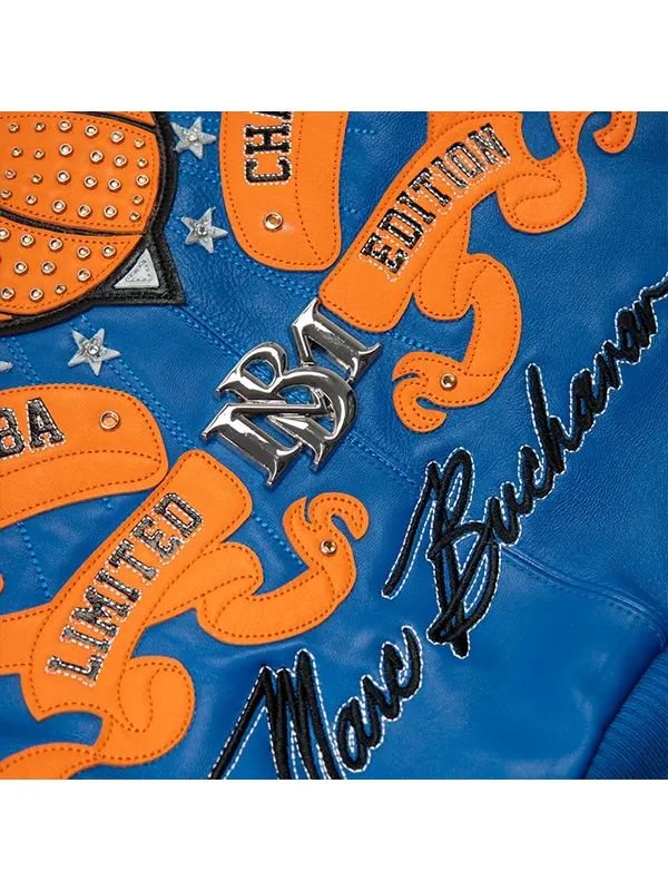 Pelle Pelle For The City Knicks Jacket Pelle Pelle New York Knicks Blue Jacket
