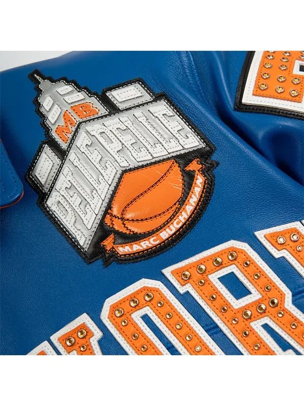 Pelle Pelle For The City Knicks Jacket Pelle Pelle New York Knicks Jacket Blue