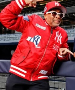 Spike Lee New York Yankees Bomber Jacket Spike Lee NY Yankees Red Bomber Jacket