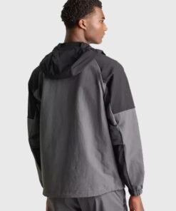 North Face Trishull Jacket The North Face Trishull Woven Full-Zip Hooded Jacket Black & Grey