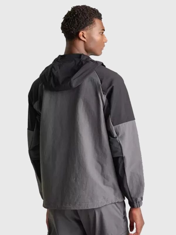 North Face Trishull Jacket The North Face Trishull Woven Full-Zip Hooded Jacket Black & Grey