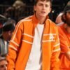 England FIFA World Cup 2026 Anthem Jacket Timothée Chalamet NBA Finals Orange Jacket