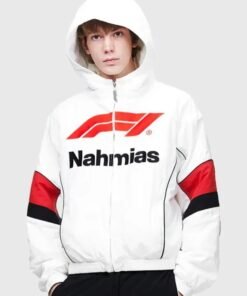 Unisex Nahmias x F1 White Warm Up Full Zip Race Jacket