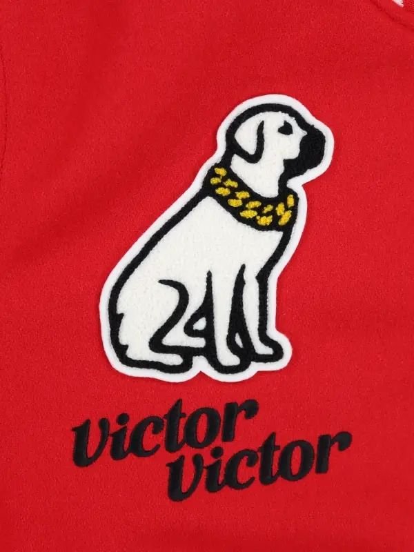 EE Victor Victor Varsity Jacket Victor Victor Eric Emanuel Red Varsity Jacket