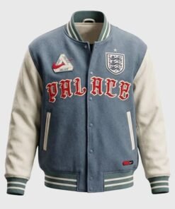 Wayne Rooney England 2026 Nike x Palace Grey Varsity Jacket FIFA World Cup