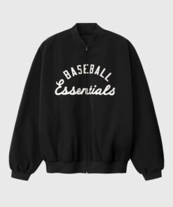 Fear of God x MLB Full-Zip Bomber Jacket 2026 Fear of God x MLB Black Bomber Jacket