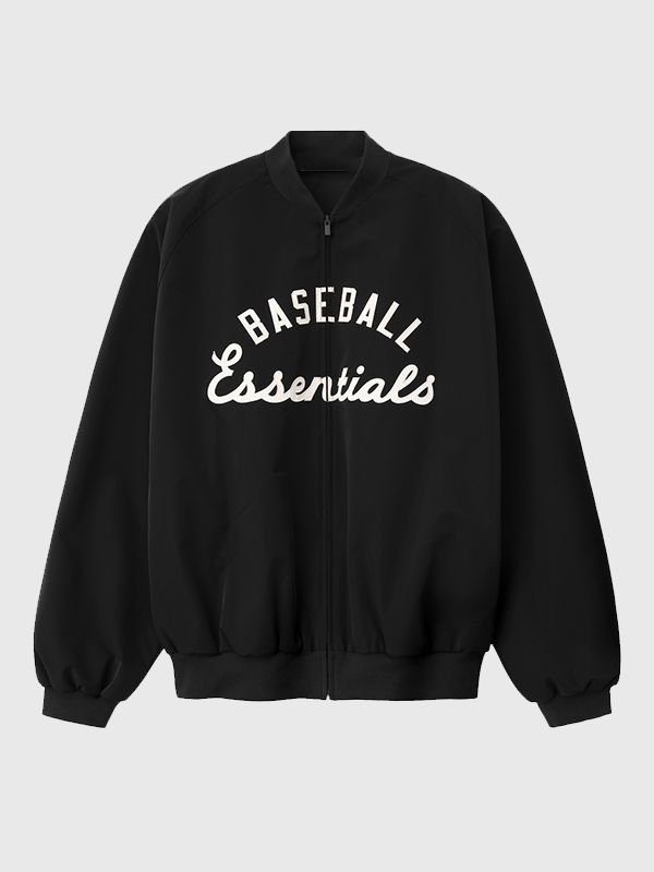 Fear of God x MLB Full-Zip Bomber Jacket 2026 Fear of God x MLB Black Bomber Jacket