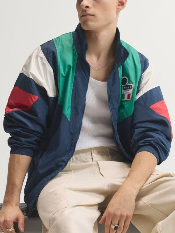 Adidas FIFA World Cup 2026 Italy EQT Track Jacket Adidas EQT Italy FIFA World Cup 2026 Navy Blue Zip-Up Track Jacket