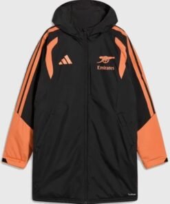 Arsenal Adidas Pro Training Stadium Parka Jacket Black