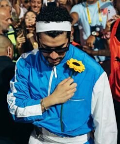 Bad Bunny Marseille Jacquemus Blue and White Jacket