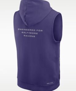 Baltimore Ravens Dri-Fit Sleeveless Pullover Hoodie Baltimore Ravens Dri-Fit Sleeveless Hooded Vest