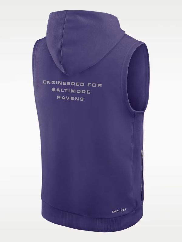 Baltimore Ravens Dri-Fit Sleeveless Pullover Hoodie Baltimore Ravens Dri-Fit Sleeveless Hooded Vest