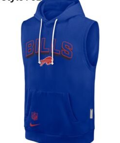 Buffalo Bills Dri-Fit Sleeveless Pullover Hoodie Buffalo Bills Dri-Fit Sleeveless Blue Vest