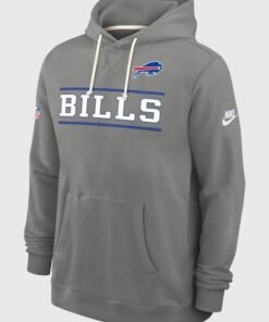 Buffalo Bills Nike Replay Alternate Hoodie Buffalo Bills Nike Gray Standard Issue Replay Dri-FIT Hoodie