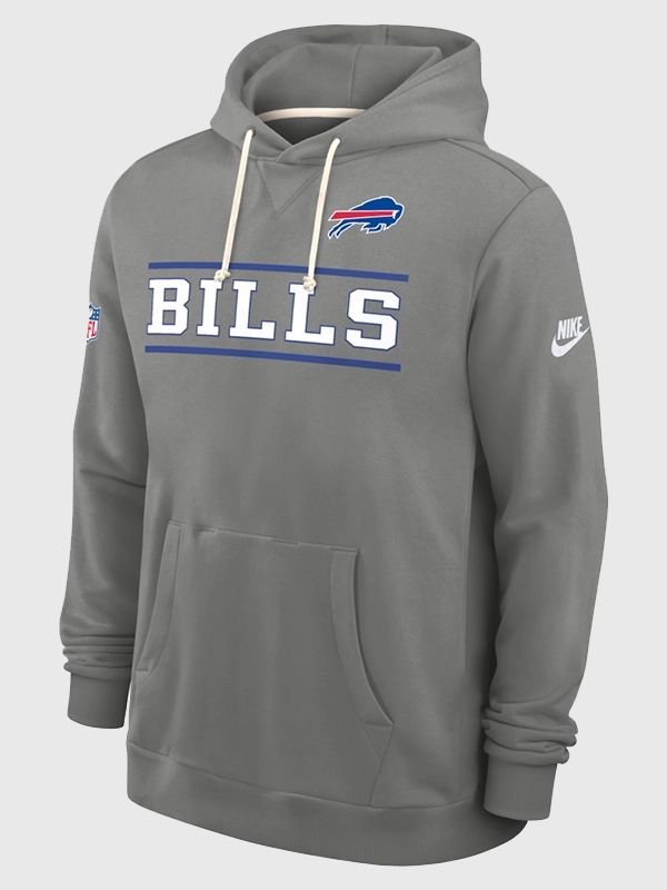 Buffalo Bills Nike Replay Alternate Hoodie Buffalo Bills Nike Gray Standard Issue Replay Dri-FIT Hoodie