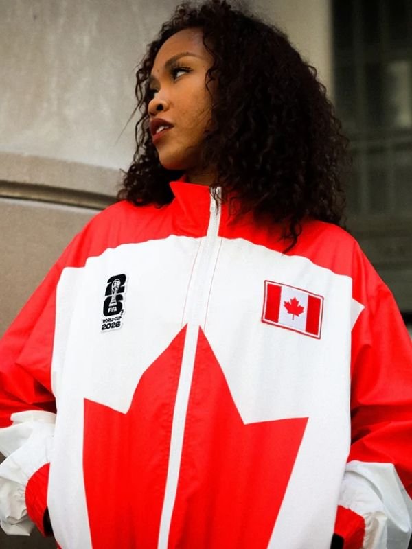 FIFA World Cup Canada Nylon Windbreaker Jacket Canada FIFA World Cup 2026 Unisex Nylon Windbreaker Jacket
