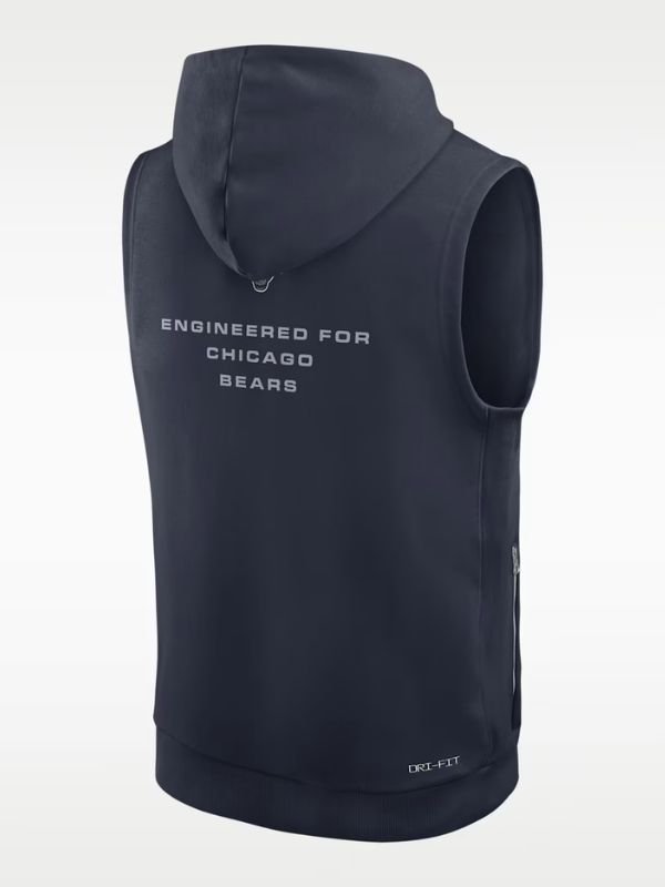 Chicago Bears Dri-Fit Sleeveless Pullover Hoodie Chicago Bears Dri-Fit Sleeveless Hooded Vest