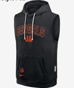 Cincinnati Bengals Dri-Fit Sleeveless Pullover Hoodie Cincinnati Bengals Dri-Fit Sleeveless Black Vest