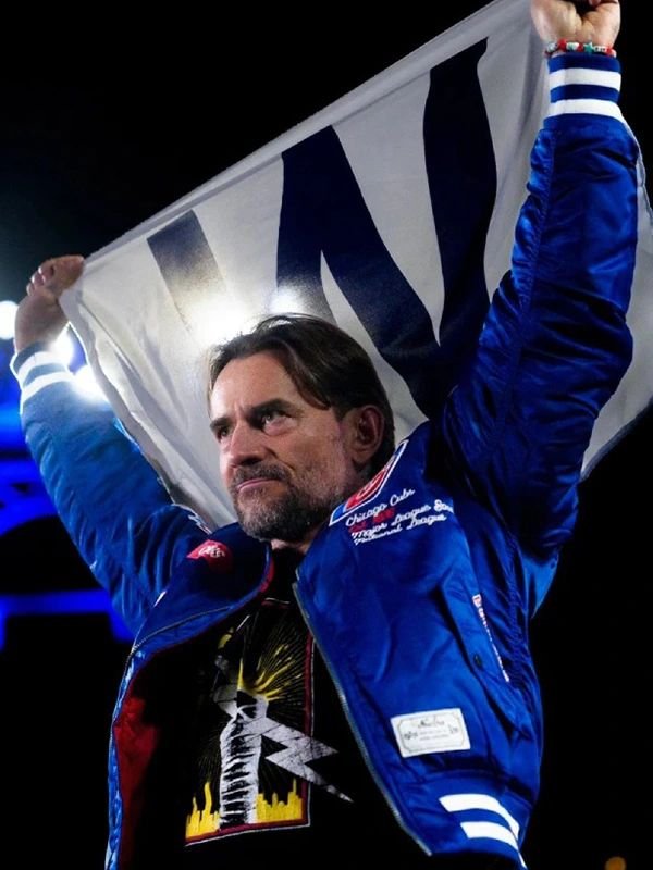 CM Punk Chicago Cubs Blue Jacket CM Punk Chicago Cubs Blue Bomber Jacket