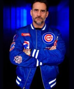 CM Punk Chicago Cubs Blue Jacket