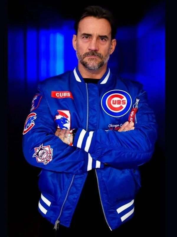 CM Punk Chicago Cubs Blue Jacket CM Punk Chicago Cubs Blue Jacket