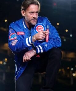 CM Punk Chicago Cubs Blue Jacket CM Punk Chicago Cubs Bomber Jacket