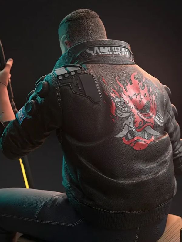 Cyberpunk 2077 Samurai Brown Bomber Jacket Cyberpunk 2077 Samurai Brown Bomber Leather Jacket