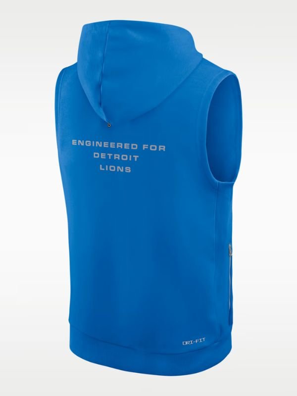 Detroit Lions Dri-Fit Sleeveless Pullover Hoodie Detroit Lions Dri-Fit Sleeveless Hooded Vest