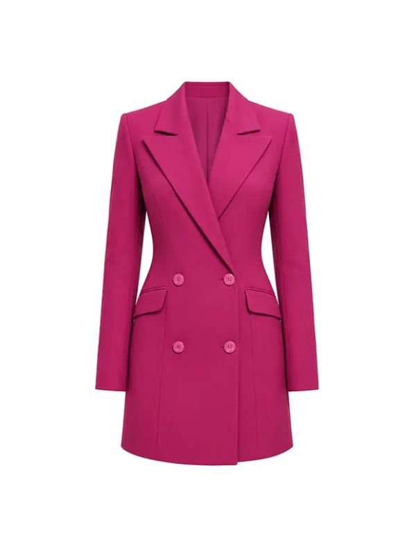 Elle Pink Double Breasted Blazer Elle 2026 Lexi Minetree Pink Double-Breasted Blazer