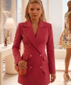 Elle Pink Double Breasted Blazer