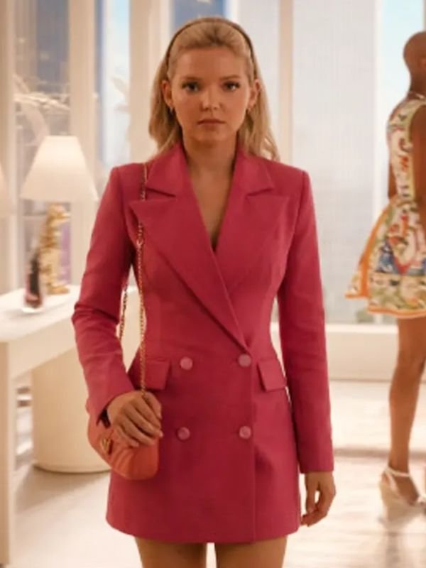 Elle Pink Double Breasted Blazer Elle Pink Double Breasted Blazer