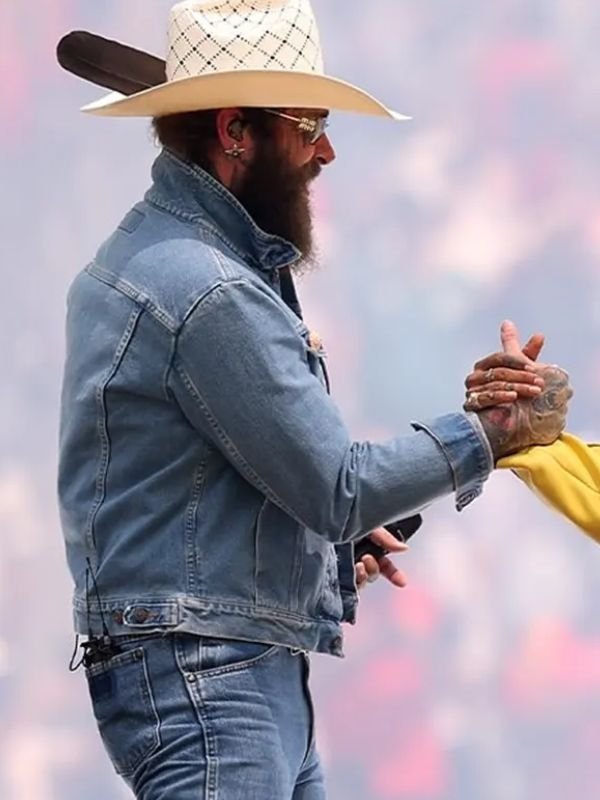 Post Malone World Cup 2026 Finals Denim Jacket FIFA Halftime Show 2026 Post Malone Denim Jacket