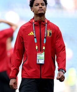 Adidas Belgium Tiro Tech Full Zip Windbreaker Jacket FIFA World Cup 2026 Adidas Belgium Tiro Tech Full Zip Windbreaker Jacket