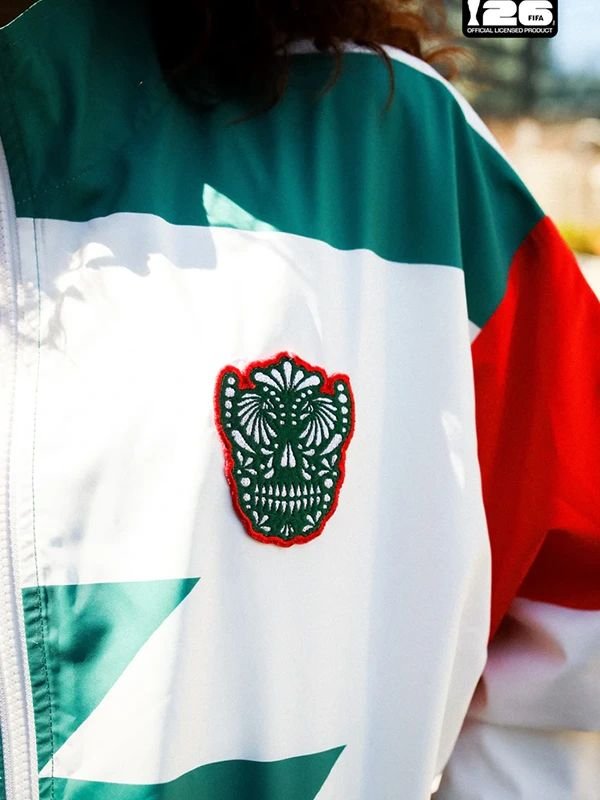 FIFA World Cup Mexico Nylon Windbreaker Jacket FIFA World Cup Mexico White and Green Jacket