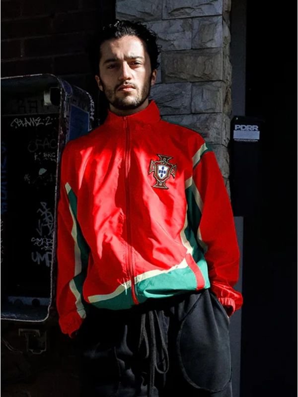FIFA World Cup Portugal Nylon Windbreaker Jacket FIFA World Cup Portugal Red and Green Jacket