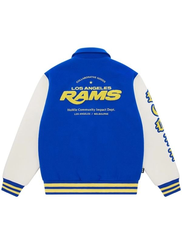 Homie x Los Angeles Rams Letterman Jacket Homie x Los Angeles Rams Varsity Jacket