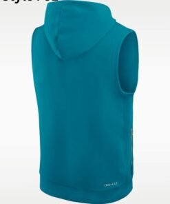 Jacksonville Jaguars Dri-Fit Sleeveless Pullover Hoodie Teal