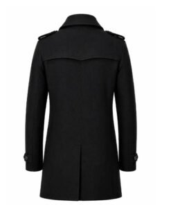 James Bond 007 First Light Black Trench Coat James Bond 007 First Light Wool Trench Coat